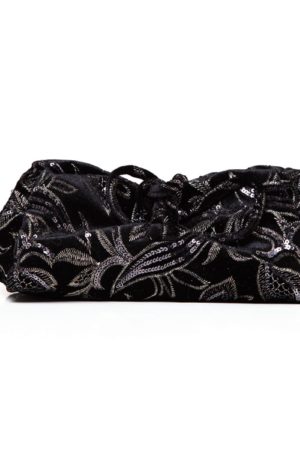 Large Sequin Black lunchbag