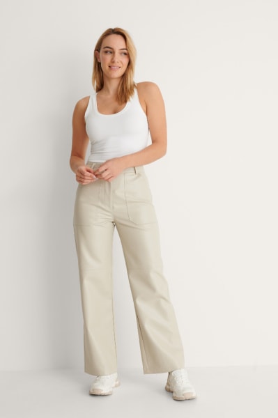 Straight Leg Pants Off-White