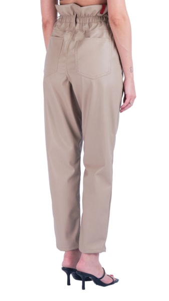 CORALINA BEIGE FAUX-LEATHER