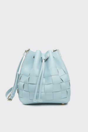 Straw Pouch Bag Baby Blue