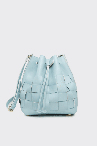 Straw Pouch Bag Baby Blue