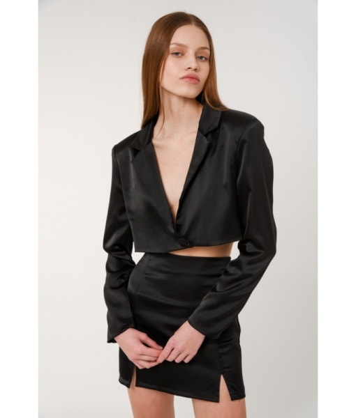 NASTIA CROP BLAZER