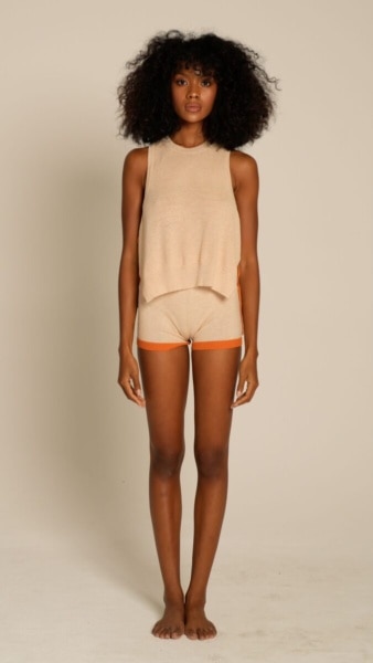 CHARLOTTE Top Nude/Dirty Orange