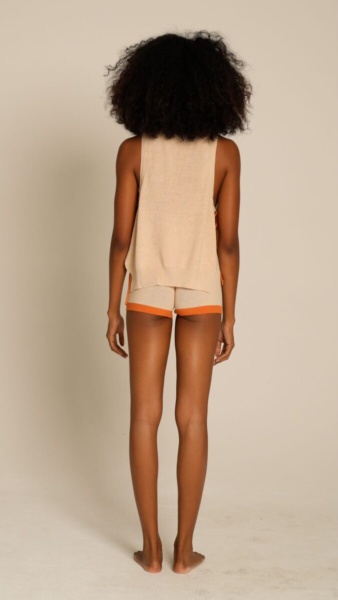 CHARLOTTE Top Nude/Dirty Orange