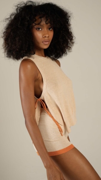 CHARLOTTE Top Nude/Dirty Orange