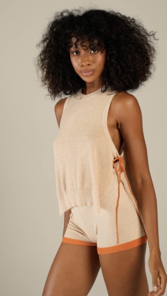 CHARLOTTE Top Nude/Dirty Orange